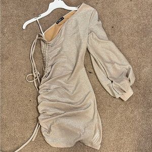 shein one shoulder party dress